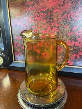 Vintage Hazel-Atlas Amber “Waterfall” Pitcher